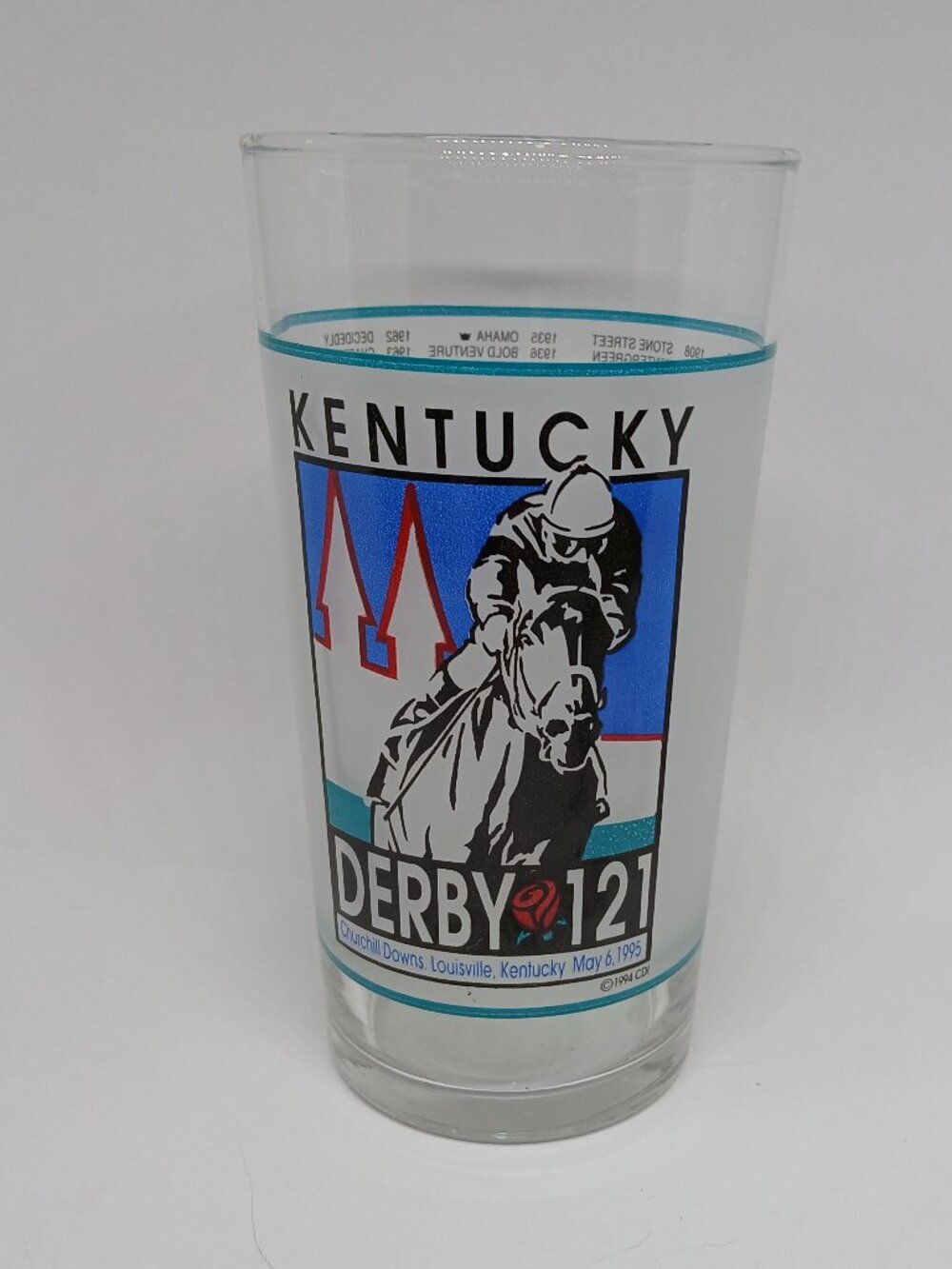 Vintage 1995 (121st) Kentucky Derby collectible mint julep glass Churchill Downs